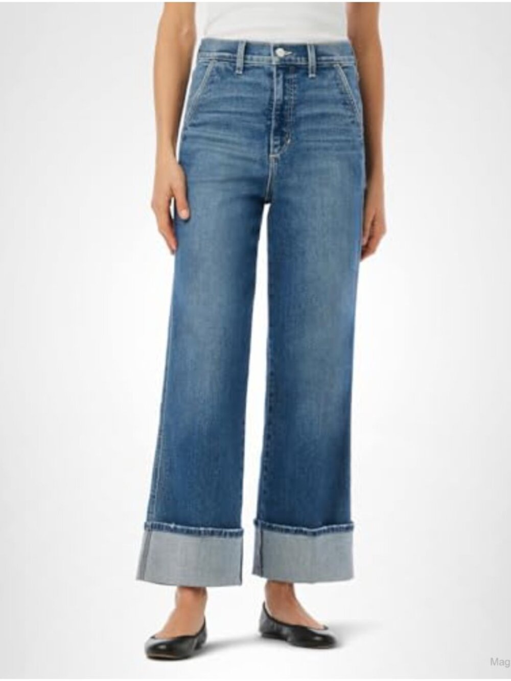 High Rise Wide Leg Denim Trouser Jeans